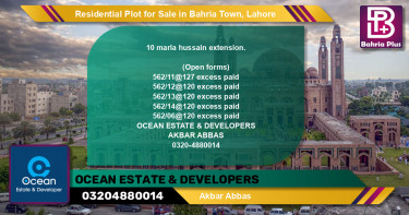 Residential Plot for Sale in Bahria Town, Lahore - (BP-129760)
