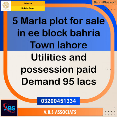 Residential Plot for Sale in Bahria Town, Lahore - (BP-129793)
