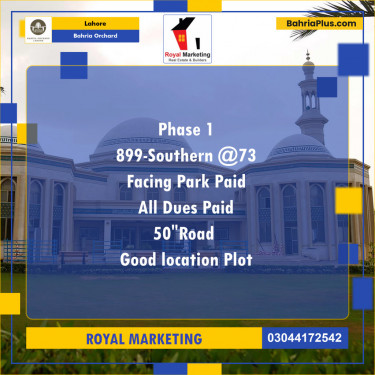 Residential Plot for Sale in Bahria Orchard, Lahore - (BP-129837)