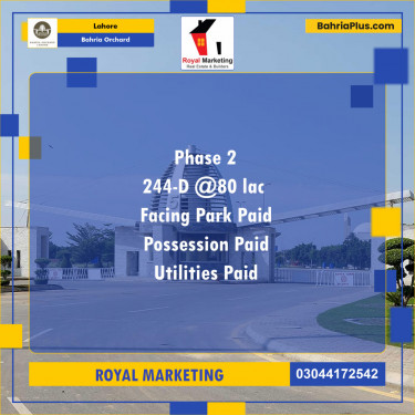 Residential Plot for Sale in Bahria Orchard, Lahore - (BP-129839)