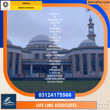 Residential Plot for Sale in Bahria Orchard, Lahore - (BP-129901)