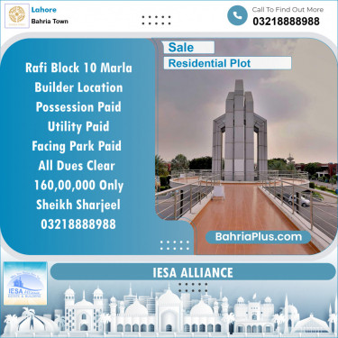 Residential Plot for Sale in Bahria Town, Lahore - (BP-129924)