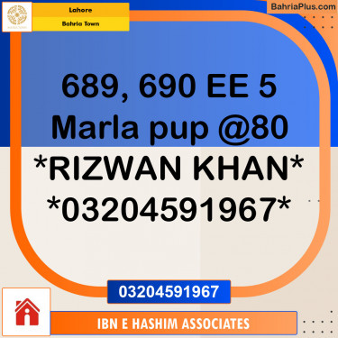 Residential Plot for Sale in Bahria Town, Lahore - (BP-130023)