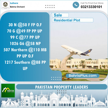Residential Plot for Sale in Phase 2 - N Block -  Bahria Orchard, Lahore - (BP-130026)