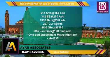 Residential Plot for Sale in Overseas B -  Bahria Town, Lahore - (BP-130060)
