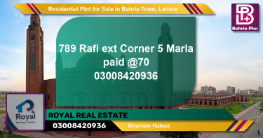 Residential Plot for Sale in Bahria Town, Lahore - (BP-130112)