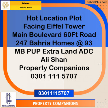 Residential Plot for Sale in Bahria Town, Lahore - (BP-130120)