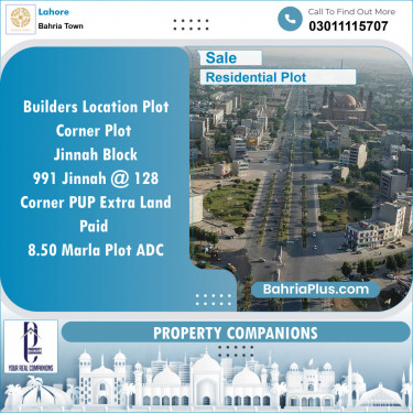 Residential Plot for Sale in Bahria Town, Lahore - (BP-130122)