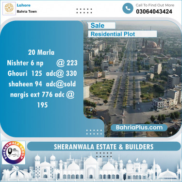 Residential Plot for Sale in Bahria Town, Lahore - (BP-130144)