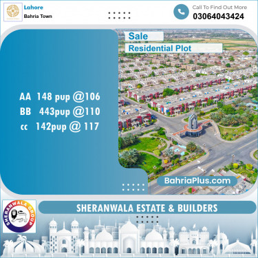 Residential Plot for Sale in Bahria Town, Lahore - (BP-130145)