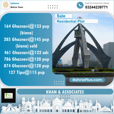 Residential Plot for Sale in Bahria Town, Lahore - (BP-130154)