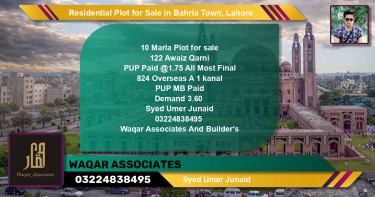 Residential Plot for Sale in Bahria Town, Lahore - (BP-130159)