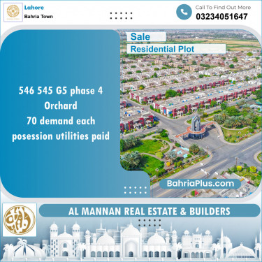 Residential Plot for Sale in Bahria Town, Lahore - (BP-130271)