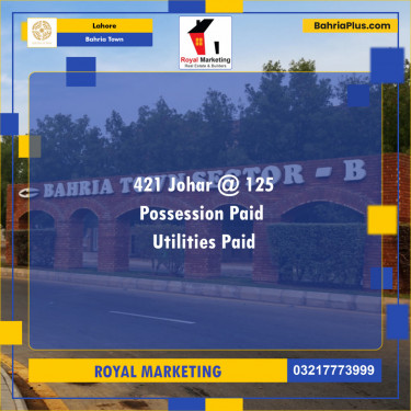 Residential Plot for Sale in Bahria Town, Lahore - (BP-130275)