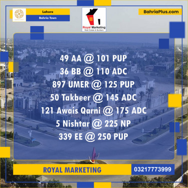 Residential Plot for Sale in Bahria Town, Lahore - (BP-130310)