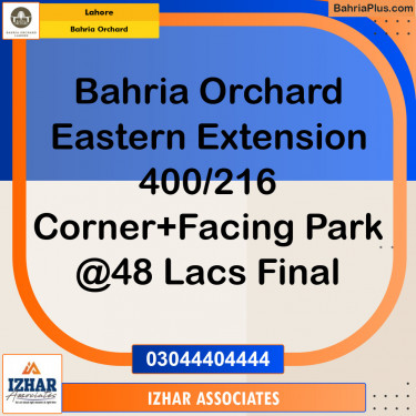 Residential Plot for Sale in Bahria Orchard, Lahore - (BP-130313)