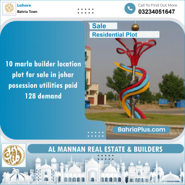 Residential Plot for Sale in Bahria Town, Lahore - (BP-130325)