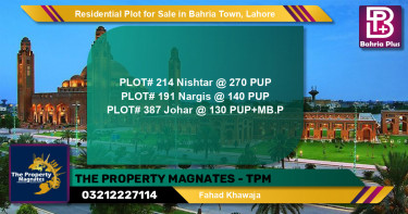 Residential Plot for Sale in Bahria Town, Lahore - (BP-130328)