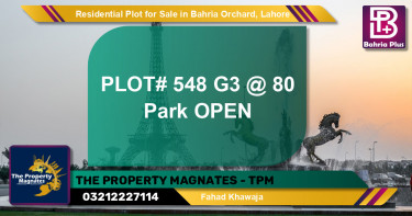 Residential Plot for Sale in Bahria Orchard, Lahore - (BP-130507)