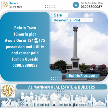 Residential Plot for Sale in Bahria Town, Lahore - (BP-130525)