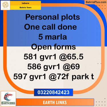 Residential Plot for Sale in Bahria Town, Lahore - (BP-130622)