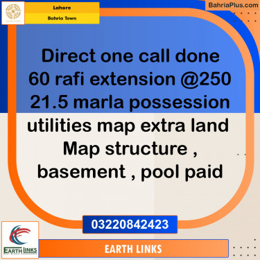 Residential Plot for Sale in Bahria Town, Lahore - (BP-130624)