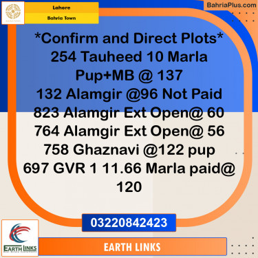 Residential Plot for Sale in Bahria Town, Lahore - (BP-130660)