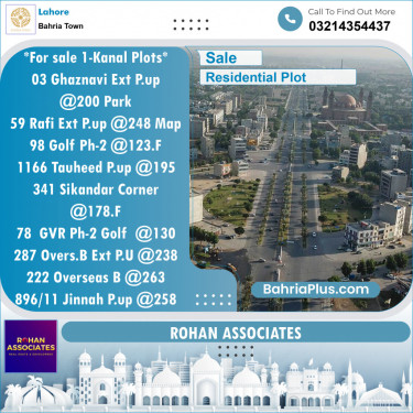Residential Plot for Sale in Bahria Town, Lahore - (BP-130663)