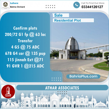 Residential Plot for Sale in Bahria Orchard, Lahore - (BP-130674)