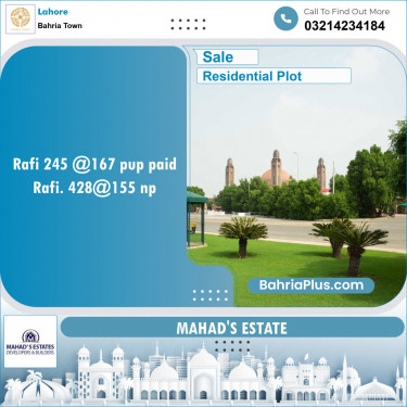 Residential Plot for Sale in Bahria Town, Lahore - (BP-130696)