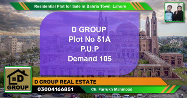 Residential Plot for Sale in Bahria Town, Lahore - (BP-130699)