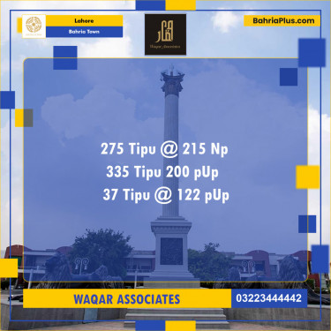 Residential Plot for Sale in Bahria Town, Lahore - (BP-130736)