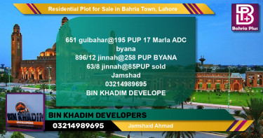 Residential Plot for Sale in Bahria Town, Lahore - (BP-130753)