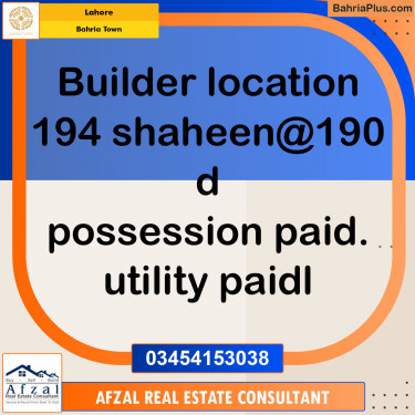 Residential Plot for Sale in Bahria Town, Lahore - (BP-130769)