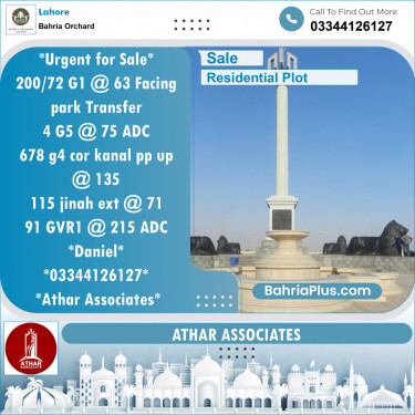 Residential Plot for Sale in Bahria Orchard, Lahore - (BP-130772)