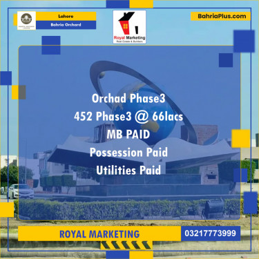 Residential Plot for Sale in Bahria Orchard, Lahore - (BP-130795)