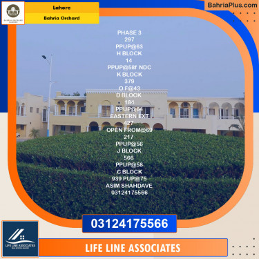 Residential Plot for Sale in Bahria Orchard, Lahore - (BP-130823)