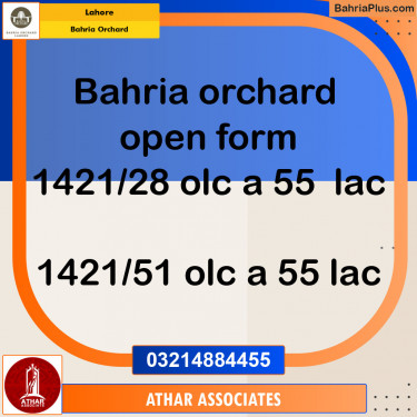 Residential Plot for Sale in Bahria Orchard, Lahore - (BP-130867)