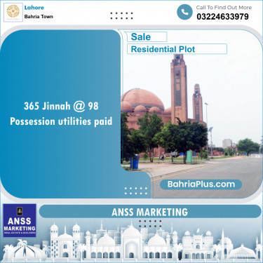 Residential Plot for Sale in Bahria Town, Lahore - (BP-130934)