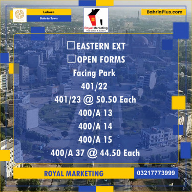 Residential Plot for Sale in Bahria Town, Lahore - (BP-130945)