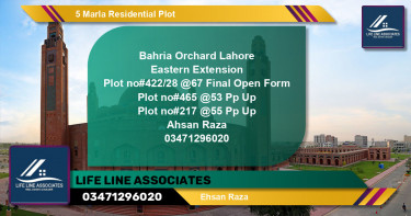 Residential Plot for Sale in Bahria Orchard, Lahore - (BP-130971)