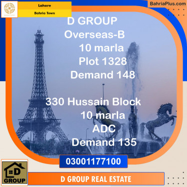Residential Plot for Sale in Overseas B -  Bahria Town, Lahore - (BP-131030)