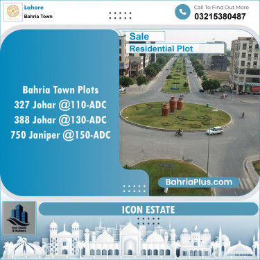 Residential Plot for Sale in Sector E - Johar Block -  Bahria Town, Lahore - (BP-131084)