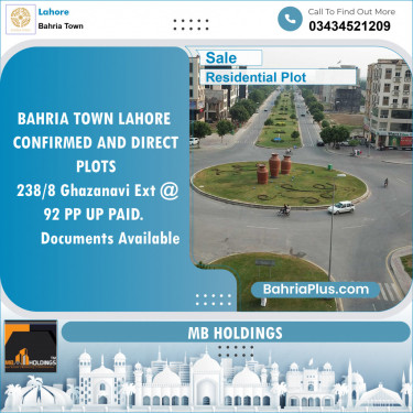 Residential Plot for Sale in Sector F - Ghaznavi Ext. Block -  Bahria Town, Lahore - (BP-131181)