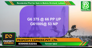 Residential Plot for Sale in Phase 4 - G6 Block -  Bahria Orchard, Lahore - (BP-131208)