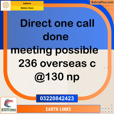 Residential Plot for Sale in Overseas C -  Bahria Town, Lahore - (BP-131263)