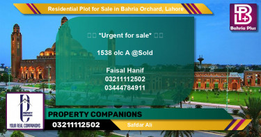 Residential Plot for Sale in OLC-A Block -  Bahria Orchard, Lahore - (BP-131350)