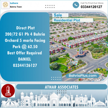 Residential Plot for Sale in Bahria Town, Lahore - (BP-131401)