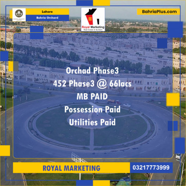 Residential Plot for Sale in Bahria Orchard, Lahore - (BP-131423)