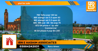 Residential Plot for Sale in Sector F - Talha Block -  Bahria Town, Lahore - (BP-131462)